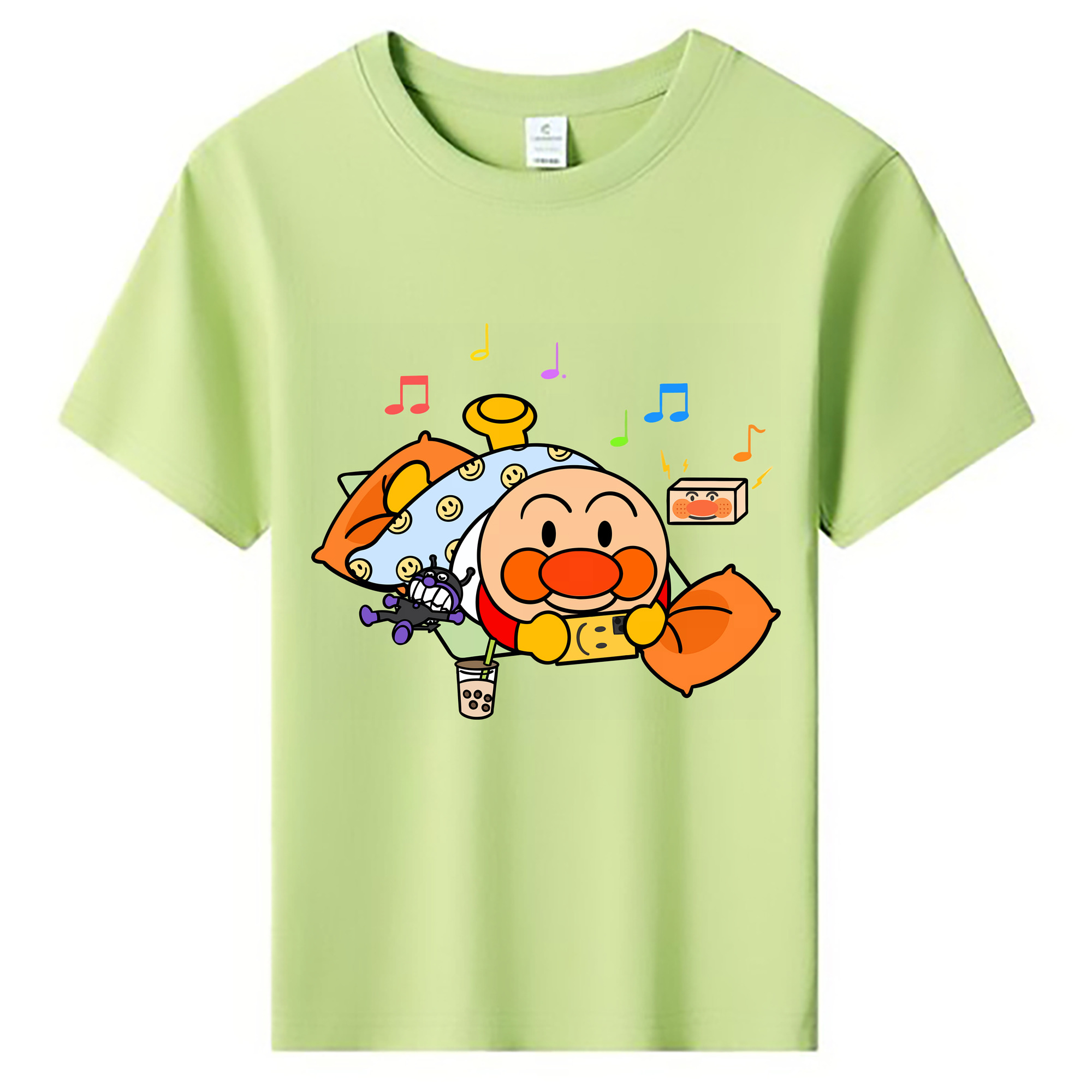 （画像用） アンパンマン Anpanman 綿100％キッズTシャツ（フロントプリント）